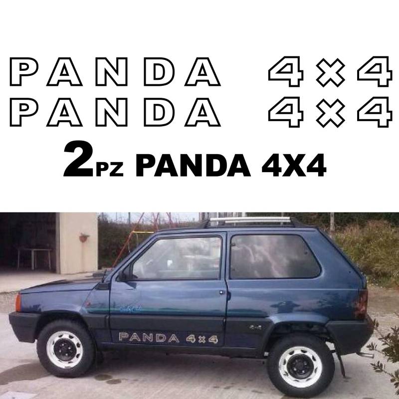 Pumu Aufkleber kompatibel mit Panda 4x4 141 Sticker Tuning Logo Fiat Wappen Sisle Offroad Schwarz von PUMU