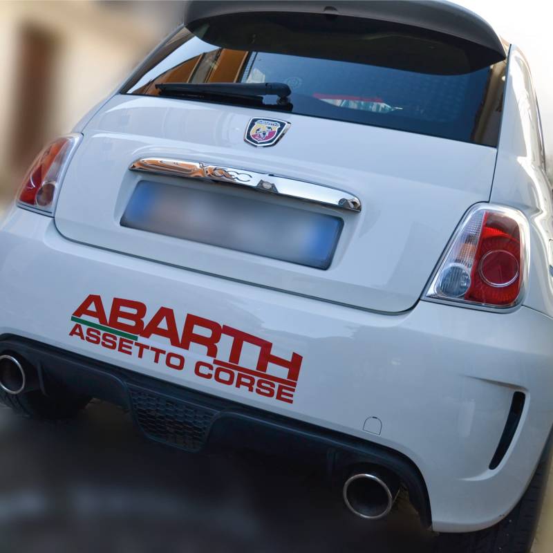 PUMU Aufkleber kompatibel mit Abarth 500 Assetto Corse Team Tuning Sticker (Gold) von PUMU