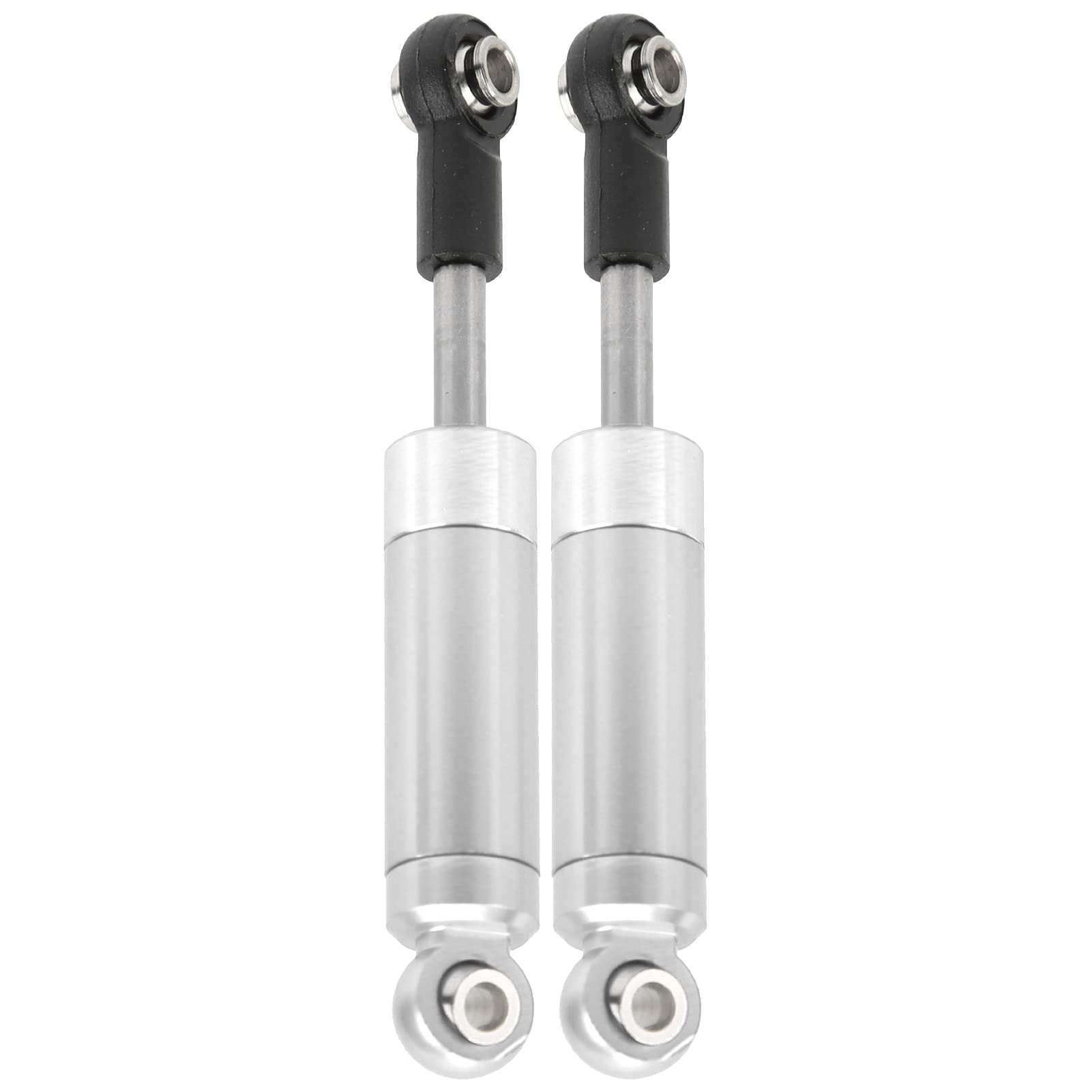 2pcs RC 72 Mm Federloser Stoßdämpfer Aluminium -Dämpfer für 1/10 RC -Auto, Speziell für Slash Ausgelegt (Silber) von PUNELE