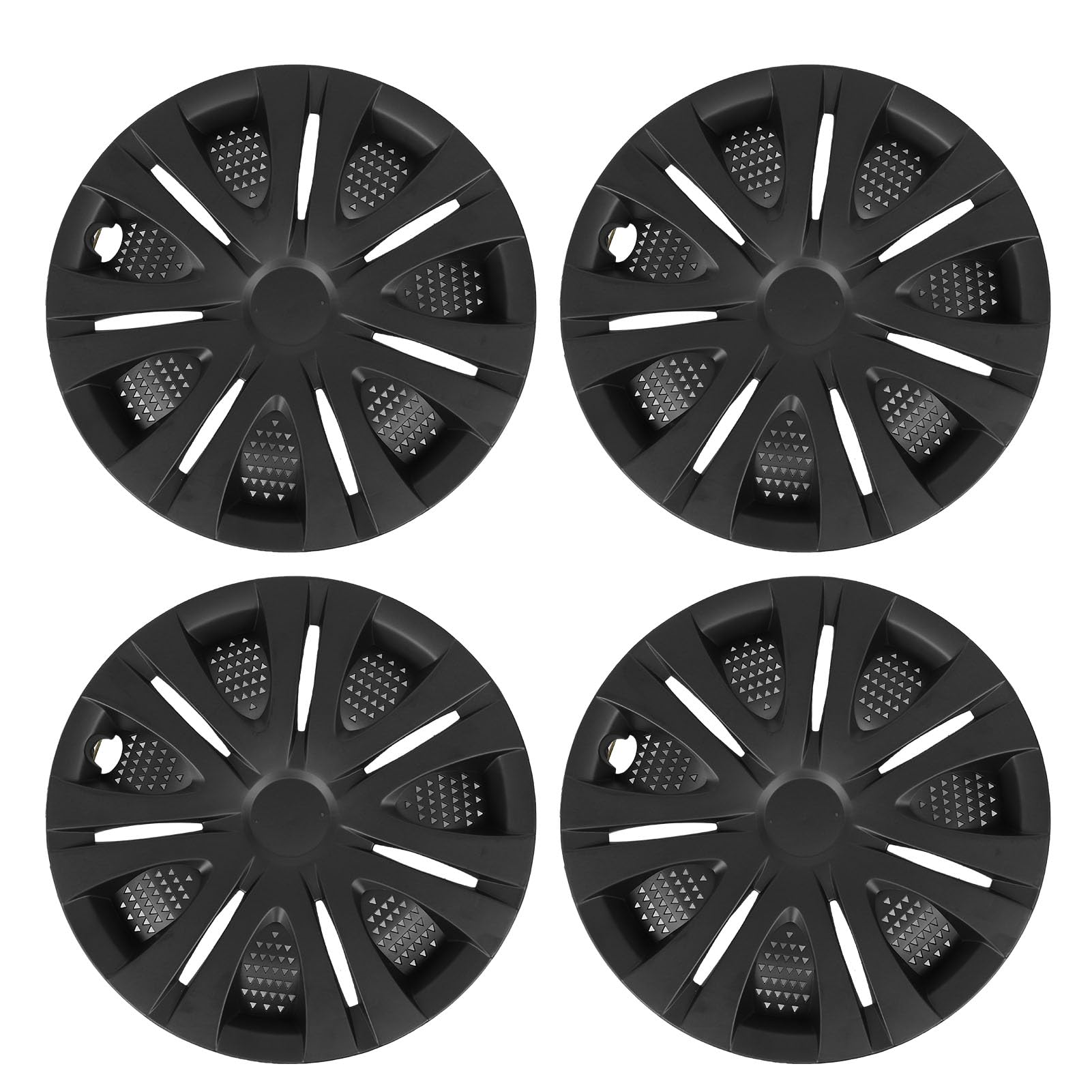 4pcs Mattschwarz 13in -Schnappscheibe für Panda, Corsa, Twingo mit ABS -Material von PUNELE