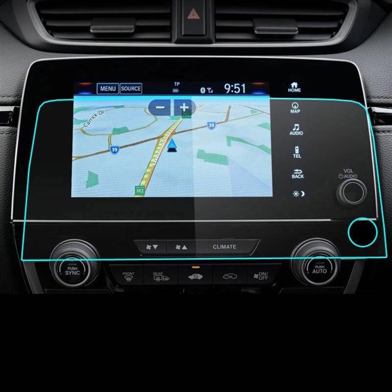 Auto GPS Navi Folie Kompatibel Mit CRV C-RV 2017 2018 Stahl Portective Right Rudder Car Styling Navigation Displayschutzfolie Aus Gehärtetem Glas Displayschutzfolie von PUNICS