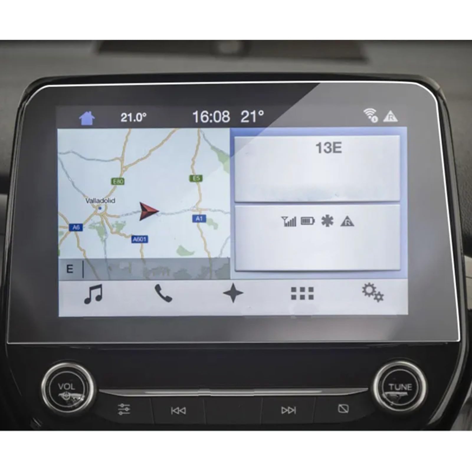 Auto GPS Navi Folie Kompatibel Mit Ford Für Fiesta 2018 2019 2020 Auto-GPS-Displayschutzfolie Aus Gehärtetem Glas Displayschutzfolie Für Auto-GPS-Navigation Stahlschutzfolie von PUNICS