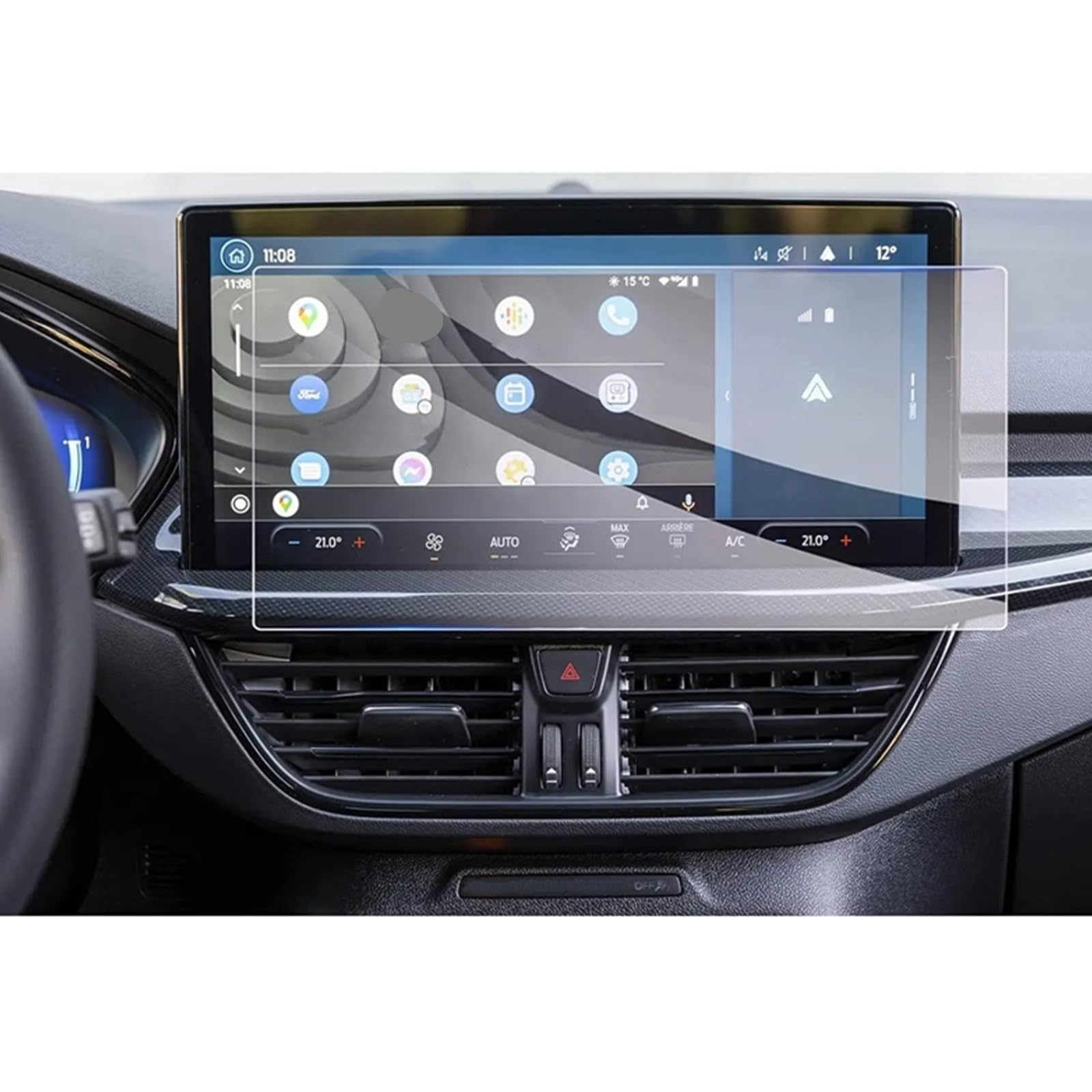 Auto GPS Navi Folie Kompatibel Mit Ford Für Focus Für MK4 2022 2023 13,2 Zoll Auto-Displayschutzfolie PET-Displayschutzfolie Auto-GPS-Navigations-Displayschutzfolie von PUNICS