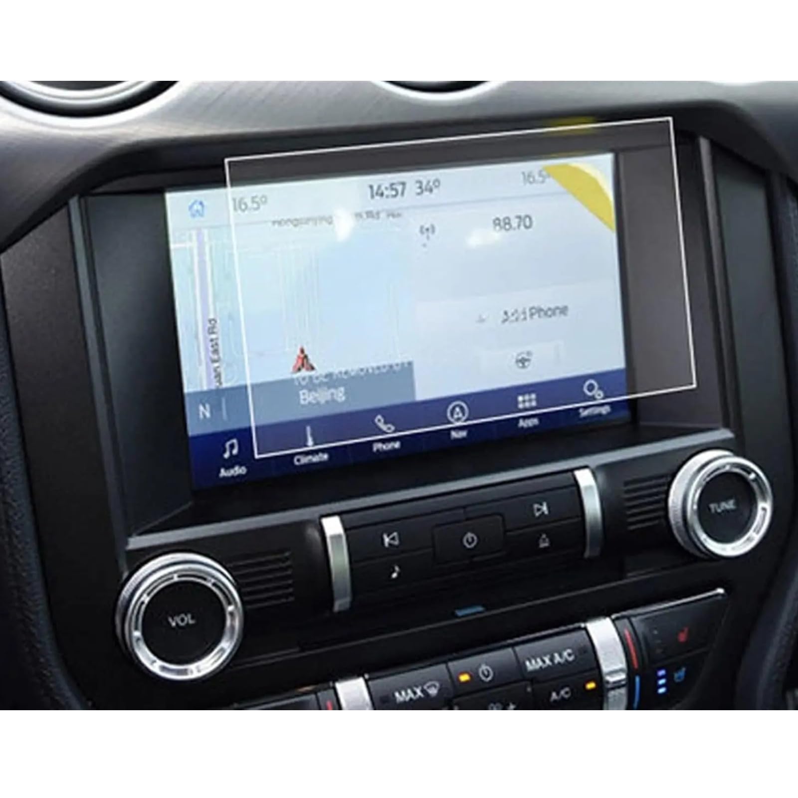 Auto GPS Navi Folie Kompatibel Mit Ford Für Mustang 2017 2018 2019 2020 Autonavigationsfolie Auto-LCD-GPS-Navigation Displayschutzfolie Aus Gehärtetem Glas von PUNICS