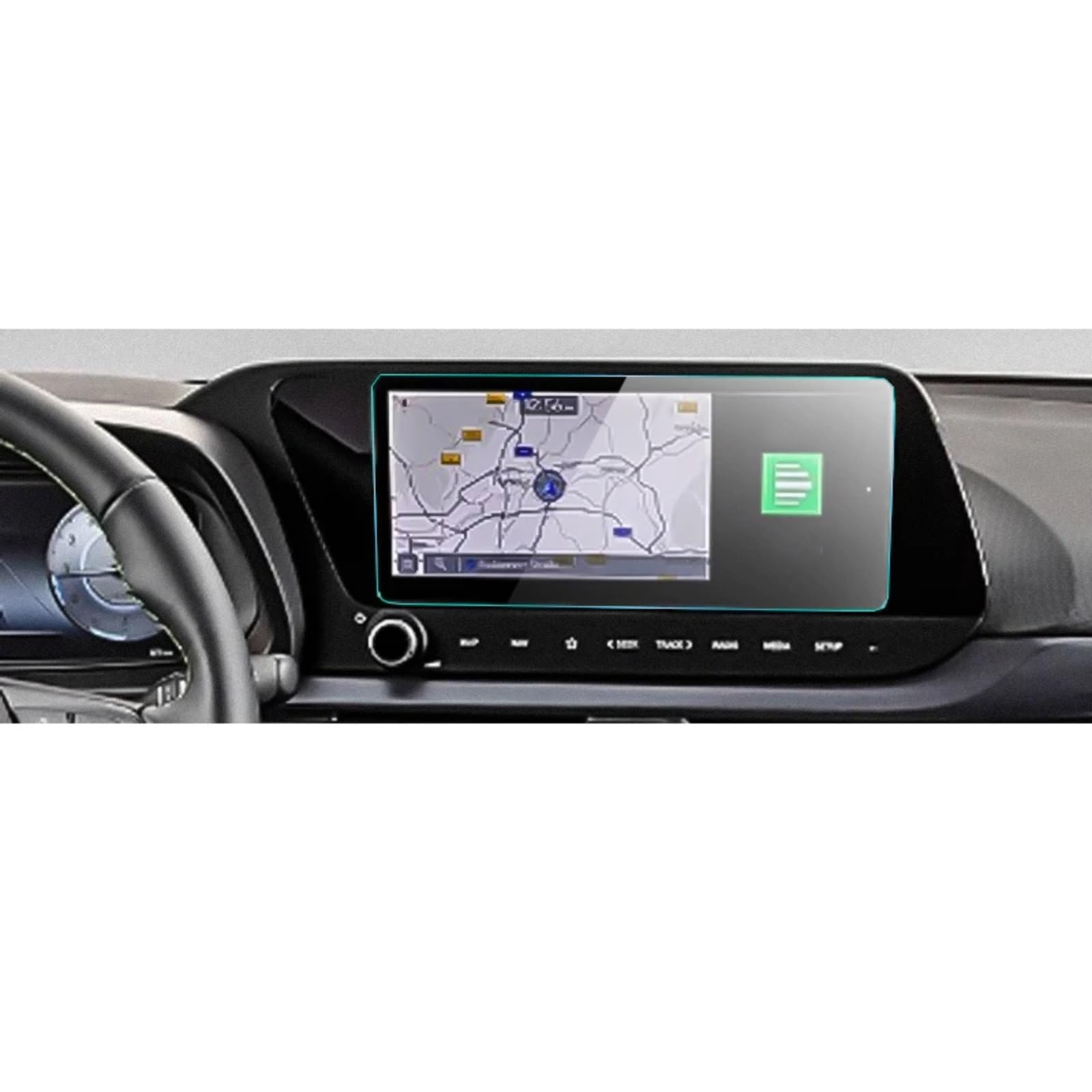 Auto GPS Navi Folie Kompatibel Mit Hyundai Für I20 2020 2021 10,25 Zoll Autonavigationsschutzfolie Navigationsbildschirm Schutzfolie Aus Gehärtetem Glas von PUNICS