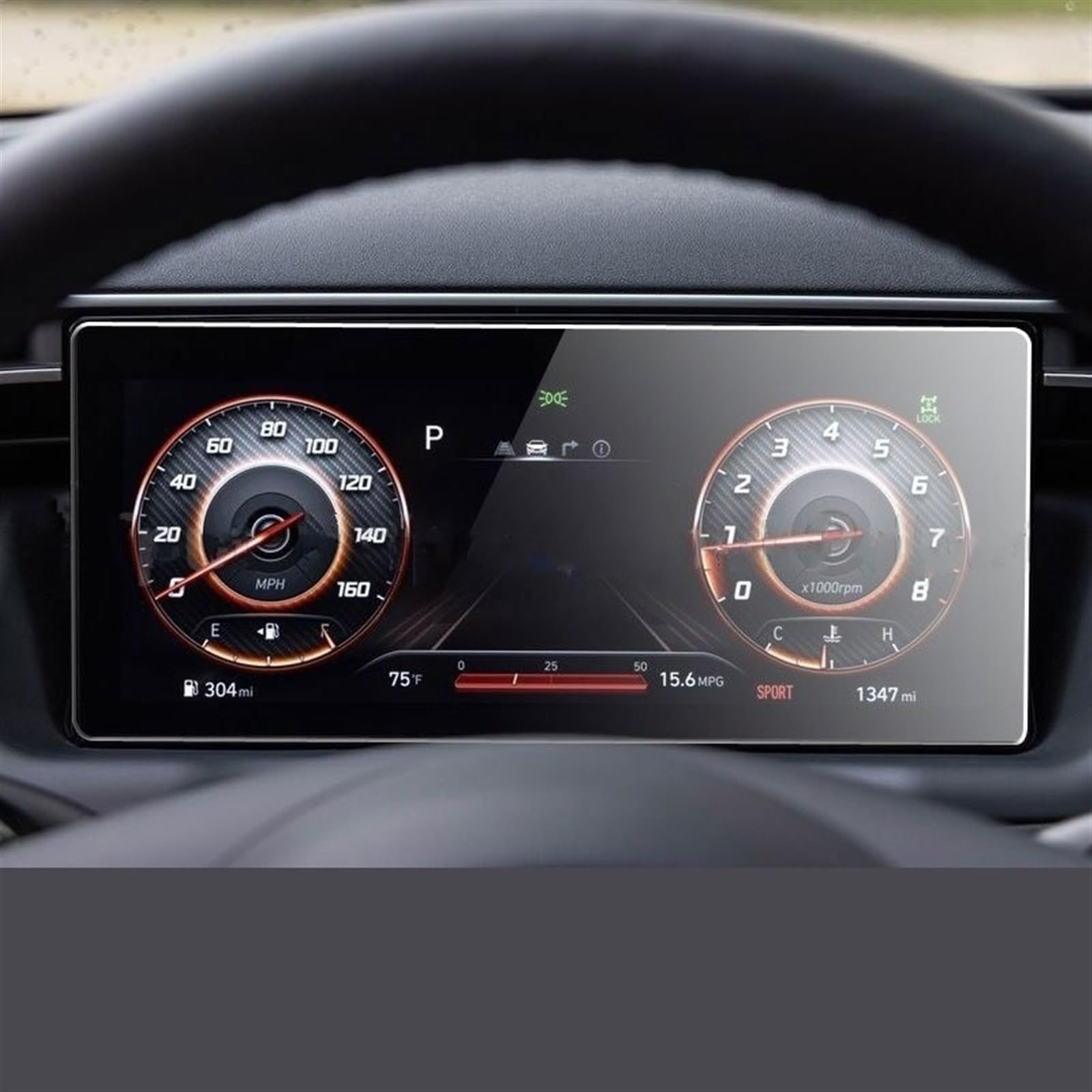 Auto GPS Navi Folie Kompatibel Mit Hyundai Für Santa Für Cruz 2022, Armaturenbrett-Displayschutz, Auto-Navigations-Displayschutz, Armaturenbrett-Displayschutz von PUNICS