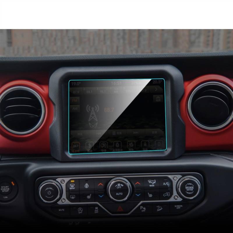 Auto GPS Navi Folie Kompatibel Mit Jeep Für Wrangler JL 8,4 Zoll Displayschutzfolie Aus Gehärtetem Glas, Auto-Displayschutzfolie, GPS-Navigation, Auto-Innenraum von PUNICS