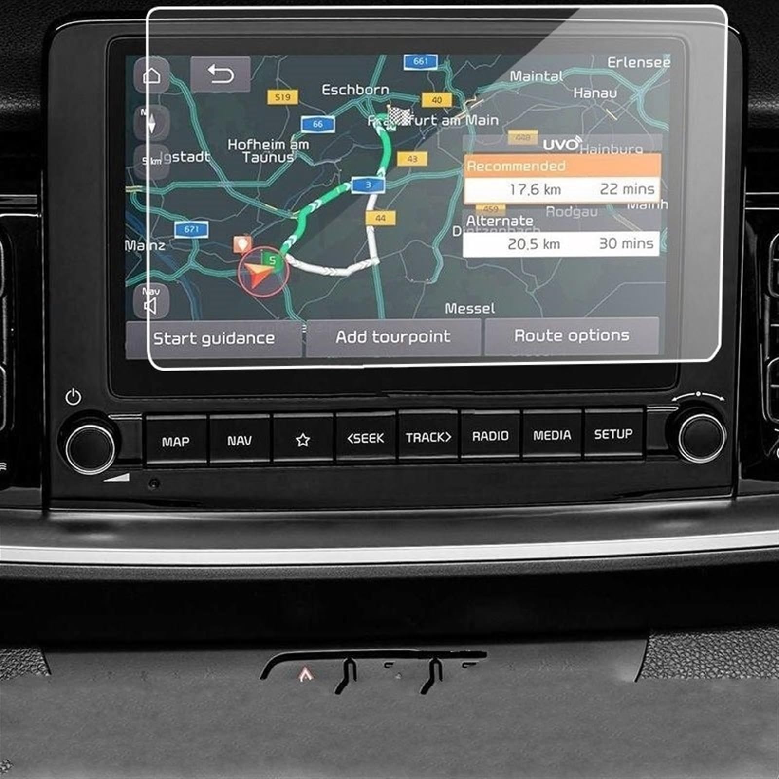 Auto GPS Navi Folie Kompatibel Mit K&ia Für Stonic 2020 2021 8 Zoll LCD-Instrumententafel-Bildschirm Autoradio PET-Folie Displayschutzfolie Auto-Navigations-Displayschutz von PUNICS