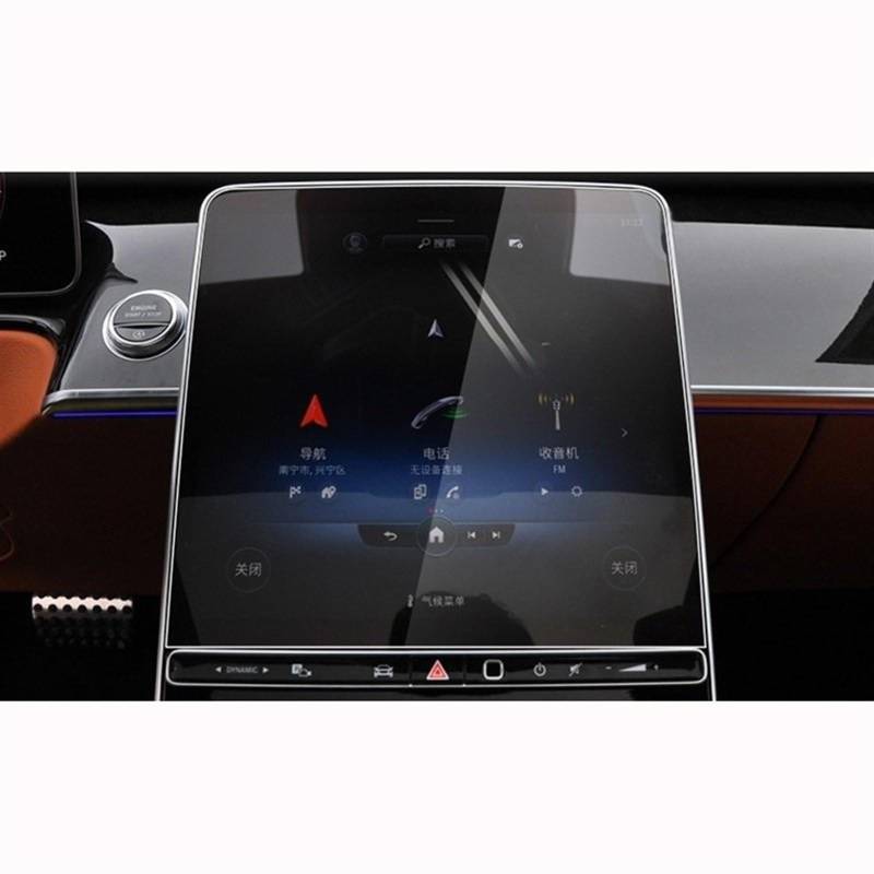 Auto GPS Navi Folie Kompatibel Mit Mercedes Für Benz Für S-Class W223 2021, Auto-Navigation, Gehärtetes Glas, Displayschutzfolie, GPS-Navigationsfolie, Auto-Schutzfolie(3) von PUNICS