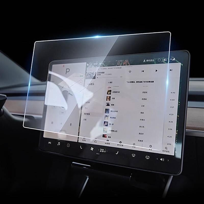 Auto GPS Navi Folie Kompatibel Mit Tesla Für Model 3 Y, Auto-GPS-Navigation, Displayschutzfolie, Gehärtete Folie, Displayschutzfolie, Auto-Styling(Anti Blue 1 PCS) von PUNICS