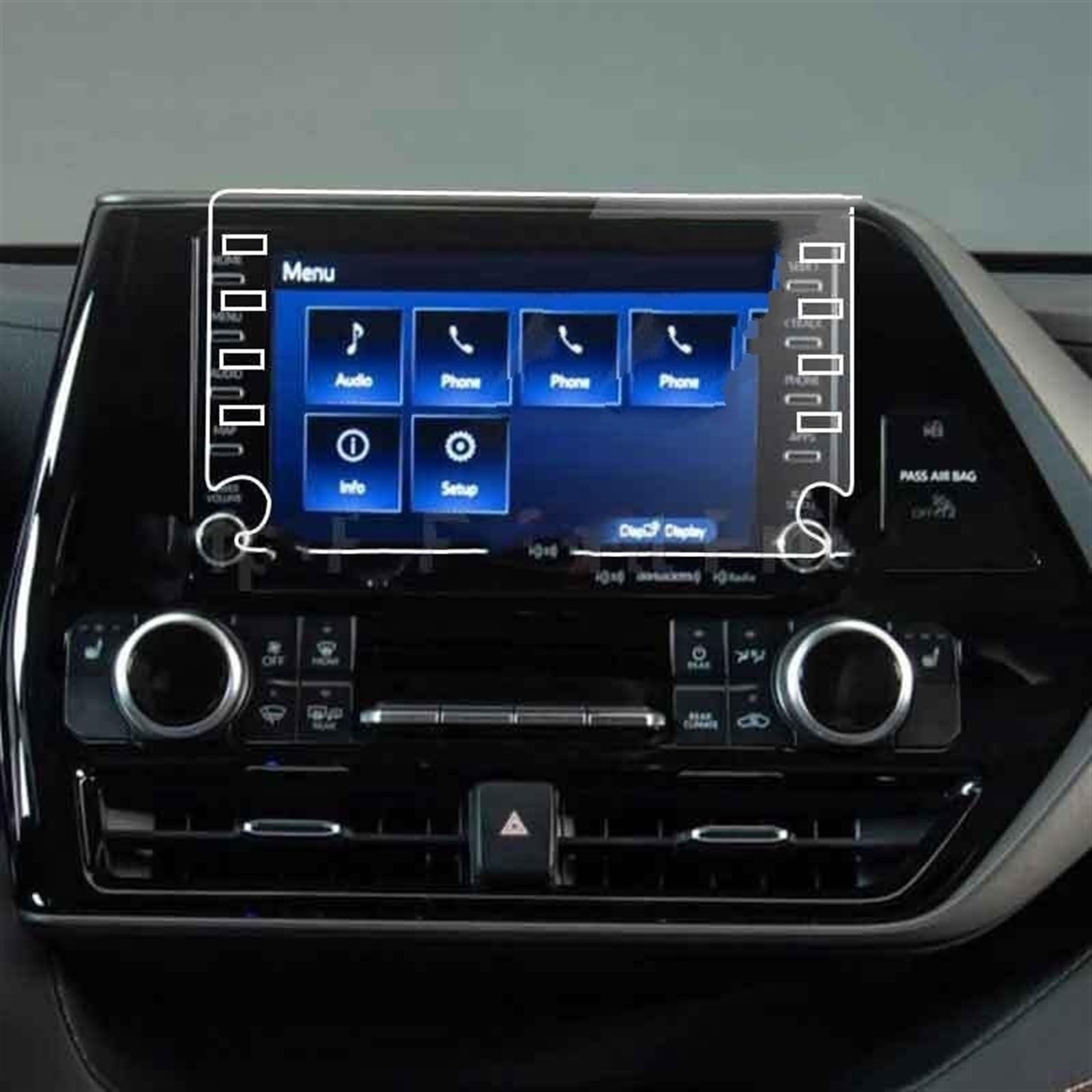 Auto GPS Navi Folie Kompatibel Mit Toyota Für Highlander 2020 2021 8 Zoll Auto GPS Navigation Bildschirm Gehärtetes Glas Schutzfolie Display Schutzfolie von PUNICS