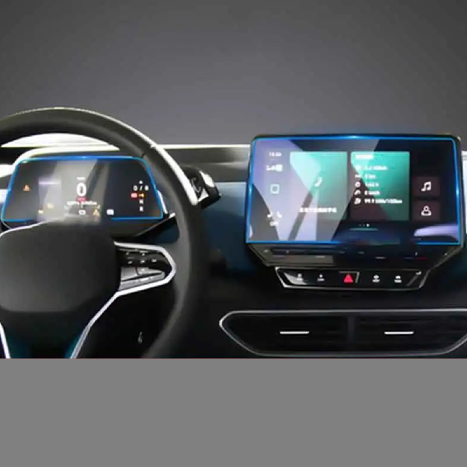 Auto GPS Navi Folie Kompatibel Mit VW Für ID.3 2020 2021 Autonavigations-Displayschutzfolie Autoinstrument GPS-Navigationsbildschirm Schutzfolie Aus Gehärtetem Glas von PUNICS