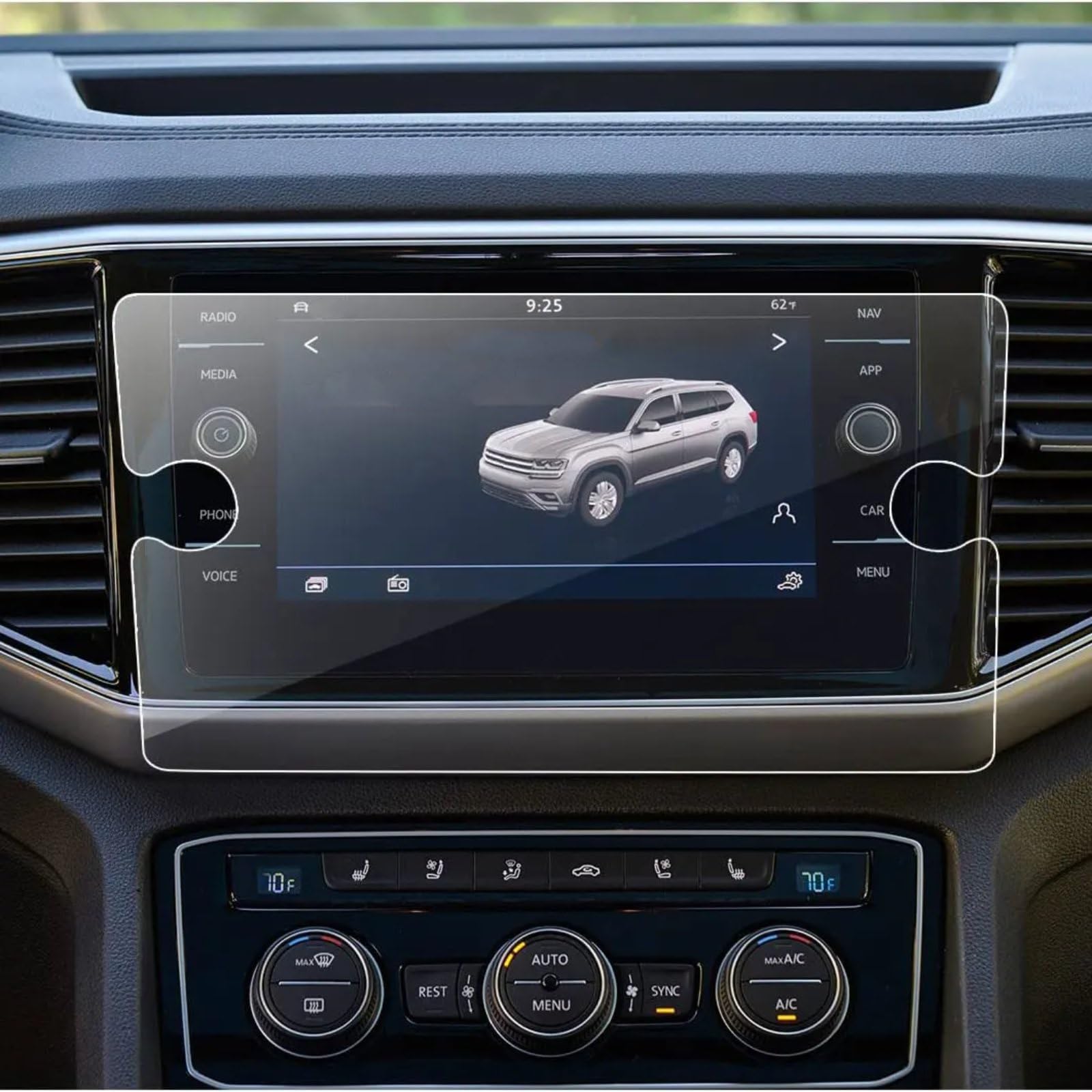 Auto GPS Navi Folie Kompatibel Mit VW Für Tiguan Für Arteon 2018 2019 2020 2021 8-Zoll-Auto-GPS-HD-Schutzfolie Auto-Displayschutzfolie Aus Gehärtetem Glas von PUNICS