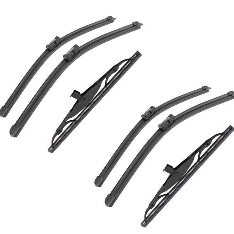 Flachbalken Kompatibel Mit Chevrolet Für Trax 2014 2015 2016 2017 2018 2019 Scheibenwischer Auto Windschutzscheibe Vorne Hinten Wischerbürsten Autozubehör(6 PCS) von PUNICS