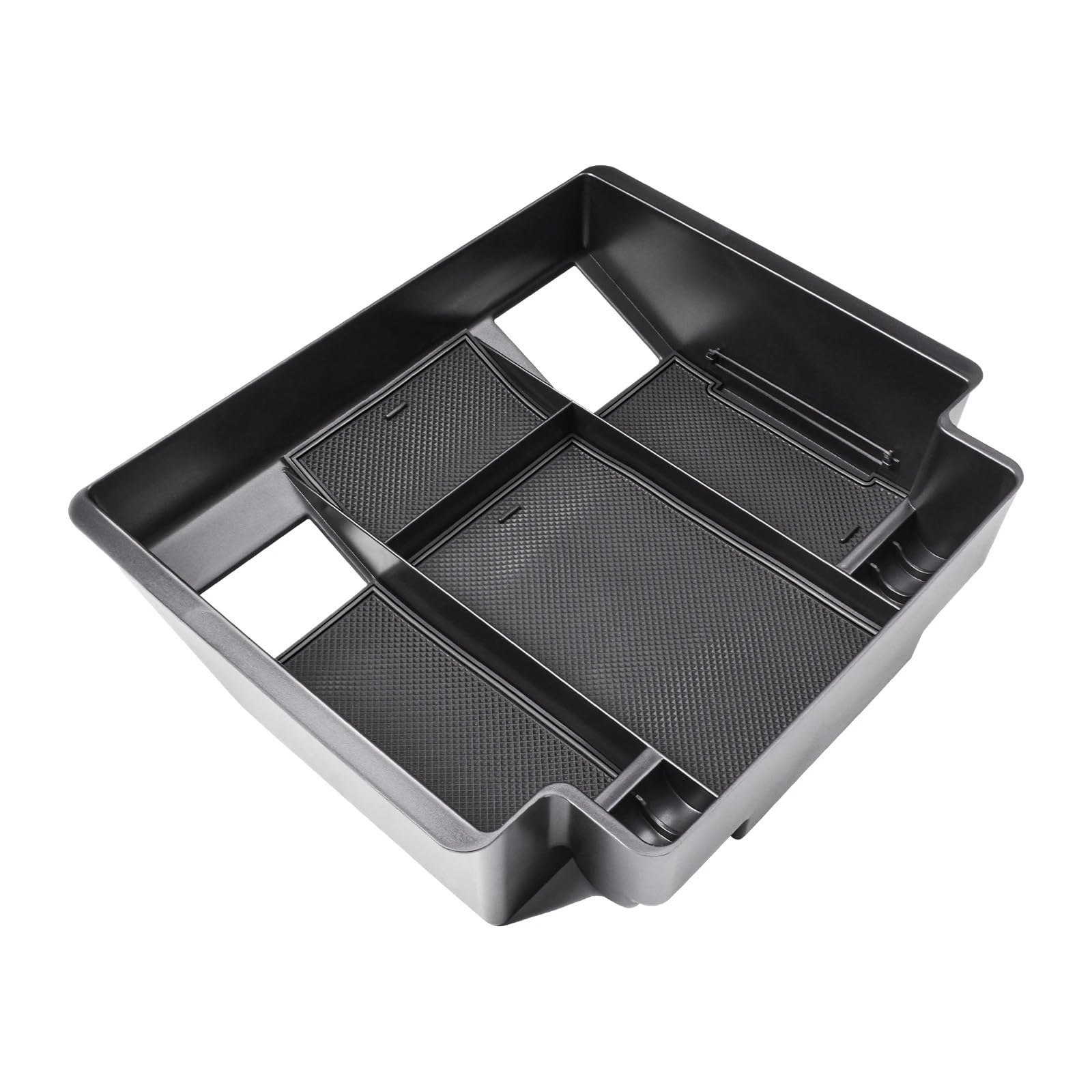 PUNICS Auto Zentrale Steuerung Tray Kompatibel Mit Chevrolet Für Silverado 1500 2023, Auto-Mittelkonsole, Armlehne, Aufbewahrungsbox, Container, Handschuh-Organizer, Gehäuse, Zubehör(Black) von PUNICS