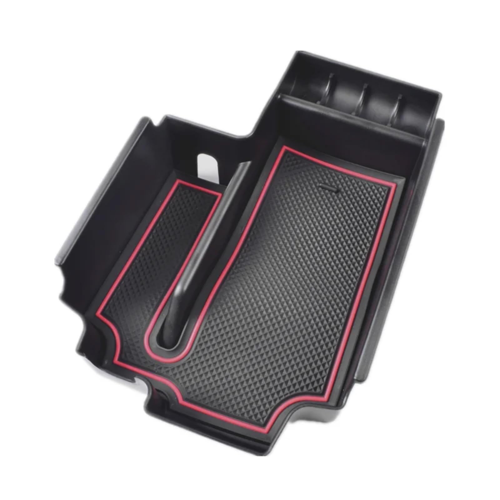 PUNICS Auto Zentrale Steuerung Tray Kompatibel Mit Für 5er-Serie Für G30 G31 2020 2021, Auto-Innenraum, Mittelkonsole, Armlehne, Aufbewahrungsbox, Organizer, Fach, Zubehör(Red Line) von PUNICS