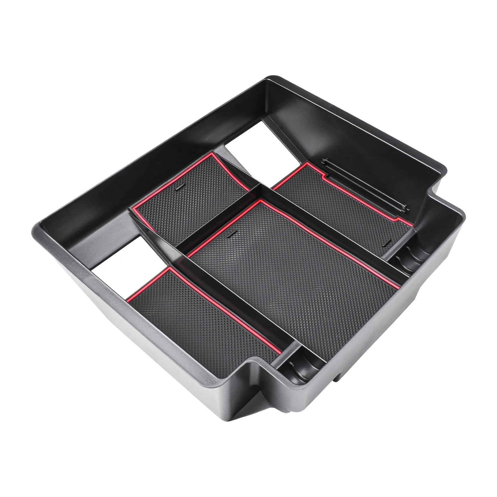 PUNICS Auto Zentrale Steuerung Tray Kompatibel Mit GMC Für Sierra 1500 2023, Auto-Armlehnen-Organizer, Mittelkonsole, Armlehne, Aufbewahrungsbox, Behälter, Handschuh-Organizer(Red) von PUNICS