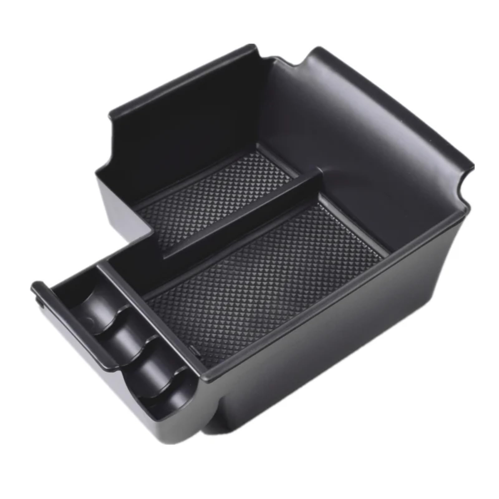 PUNICS Auto Zentrale Steuerung Tray Kompatibel Mit Kia Für Forte GT EX FE LX LXS S 2019 2020 2021 2022 2023 2024 Auto-Innenraum-Mittelkonsolen-Organizer Armlehnen-Organizer-Tablett(Black) von PUNICS