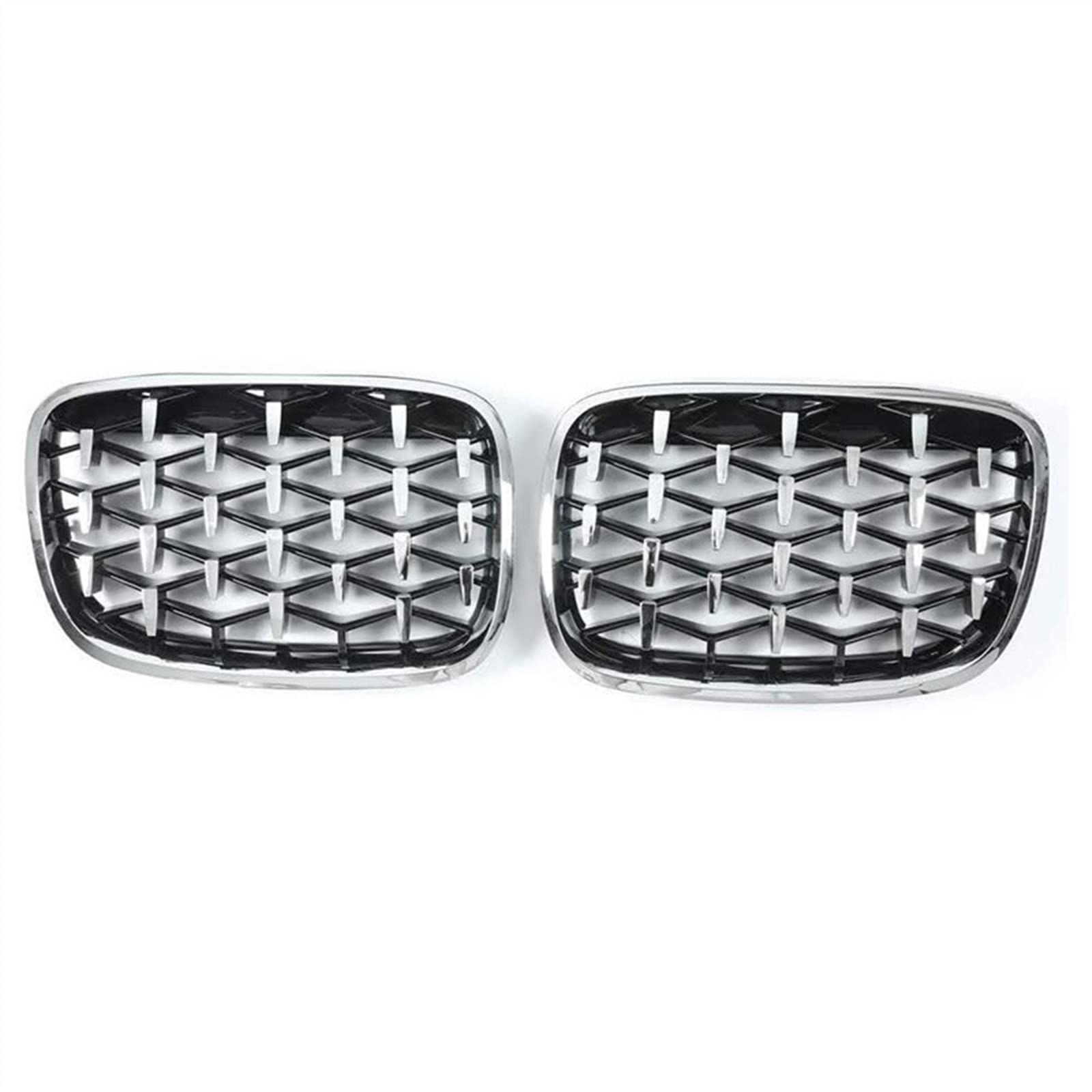 PUNICS Frontgrill Kompatibel Mit 2er Für F45 220i 235i 2014 2015 2016 2017 2018 Nierengitter Lufteinlass Grill Auto Frontgitter Stoßstange Motorhaube Obere Gitterabdeckung(All Silver) von PUNICS