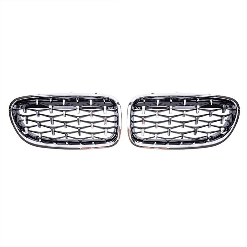 PUNICS Frontgrill Kompatibel Mit 5er 520 523 525 Für F10 F18 2010 2011 2012 2013 Nierengitter Lufteinlass Grill Auto Frontgitter Stoßstange Motorhaube Obere Gitterabdeckung(Silver) von PUNICS