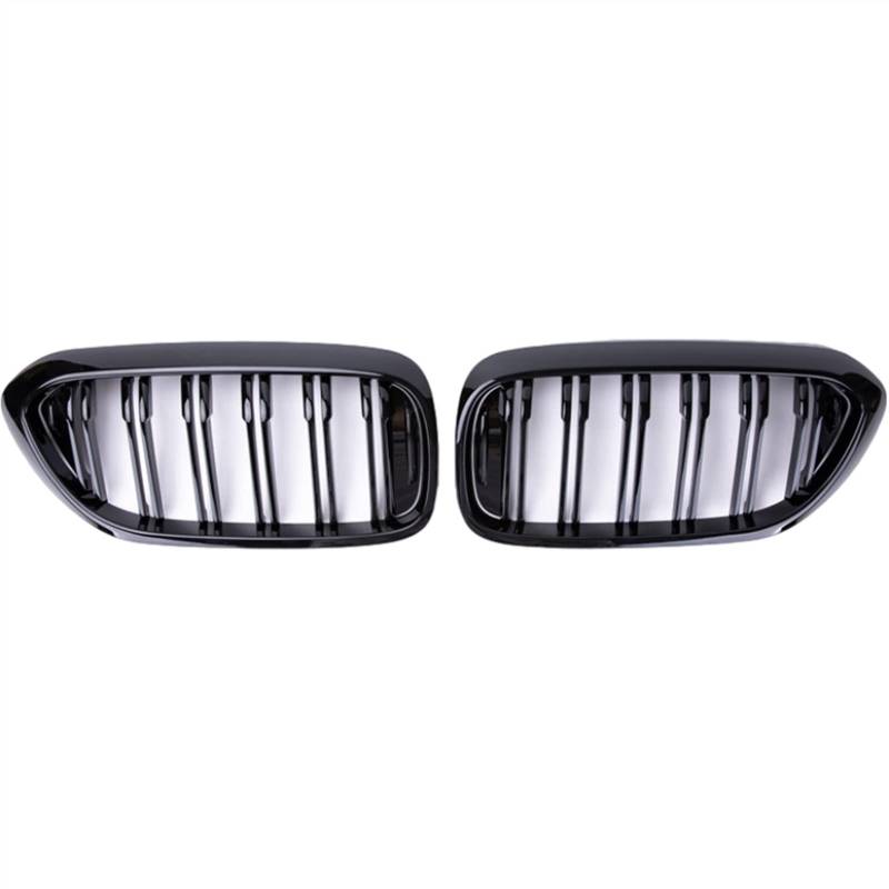 PUNICS Frontgrill Kompatibel Mit 5er Für G30 G38 525I 530I 540I 550I 2018 2019 2020 Nierengitter Lufteinlass Grill Auto Frontgitter Stoßstange Motorhaube Obere Gitterabdeckung(Gloss Black) von PUNICS