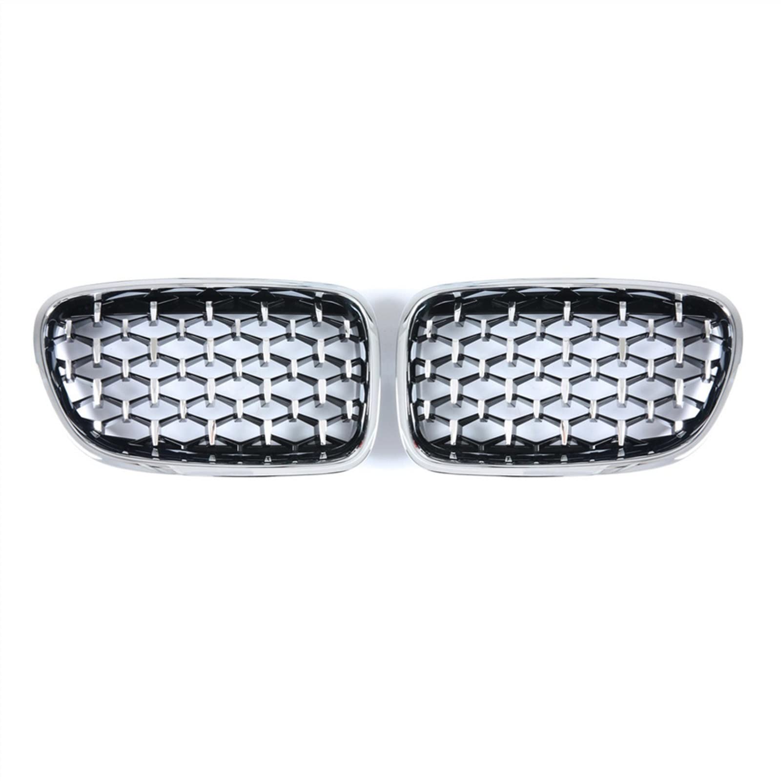 PUNICS Frontgrill Kompatibel Mit 5er Für GT F07 528i 535i 550i 2012 2013 2014 Nierengitter Lufteinlass Grill Auto Frontgitter Stoßstange Motorhaube Obere Gitterabdeckung(All Silver) von PUNICS