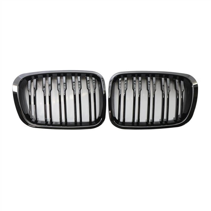 PUNICS Frontgrill Kompatibel Mit E46 4D 4DR 1998 1999 2000 2001 Auto-Front-Nierengrill-Grill-Grill-Lufteinlass-Grilla-Stoßfängerhaube(Gloss Black) von PUNICS