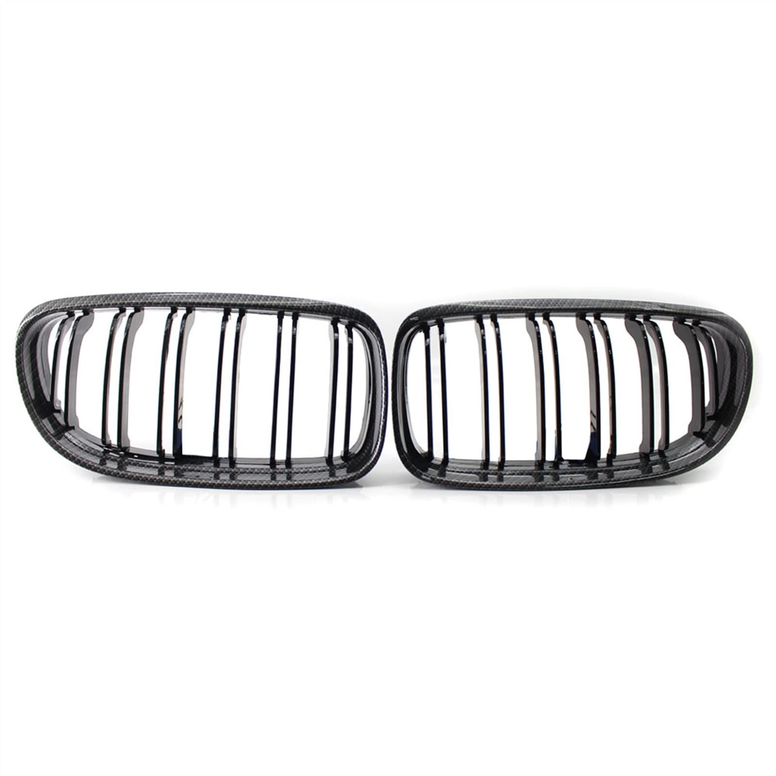 PUNICS Frontgrill Kompatibel Mit E90 E91 2009 2010 2011 2012 Auto Front Nierengitter Lufteinlass Grill Obere Grillabdeckung Doppellamellengrill(Carbon Fiber) von PUNICS