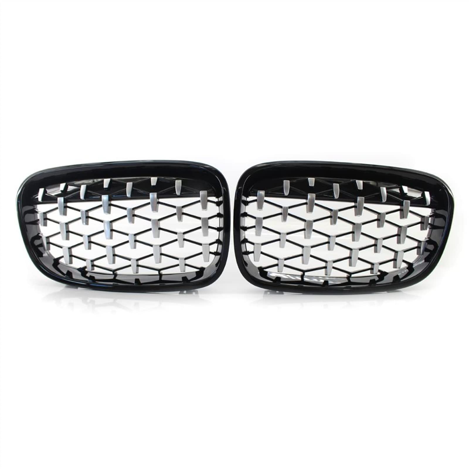 PUNICS Frontgrill Kompatibel Mit F20 F21 2010 2011 2012 2013 2014 Auto Niere Grill Stoßstange Front Lufteinlass Grill Obere Grillabdeckung(Black Silver) von PUNICS