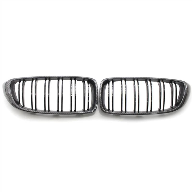 PUNICS Frontgrill Kompatibel Mit F32 F33 F36 F80 F82 51137294813 51137294814 Auto Lufteinlass Grill Stoßstange Haube Front Nierengitter Obere Grillabdeckung(Carbon Fiber) von PUNICS