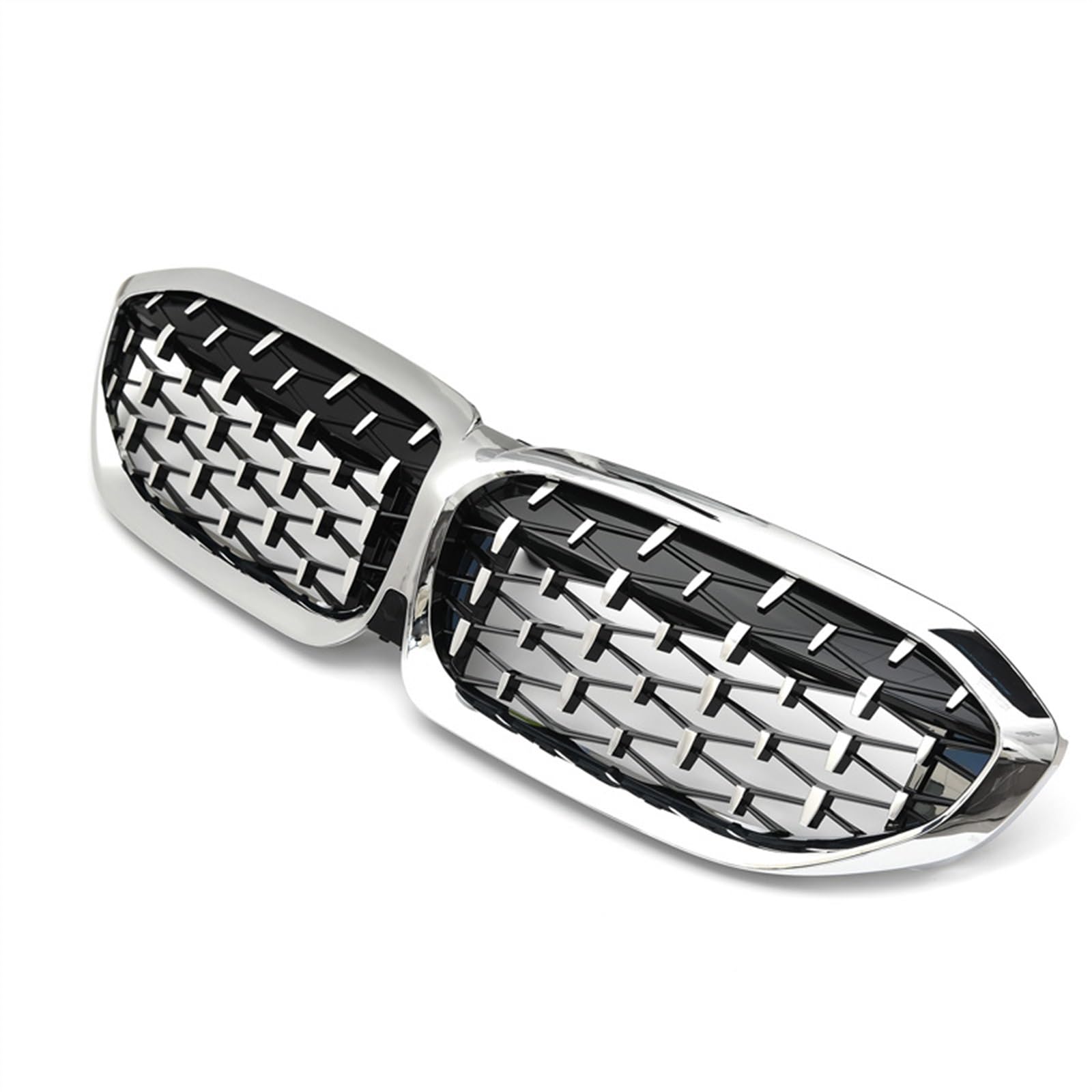 PUNICS Frontgrill Kompatibel Mit G20 G28 330 335 340 2018 2019 2020 Obere Kühlergrillabdeckung Stoßfängerhaube Auto Front Nierengrill Lufteinlassgrill(All Silver) von PUNICS