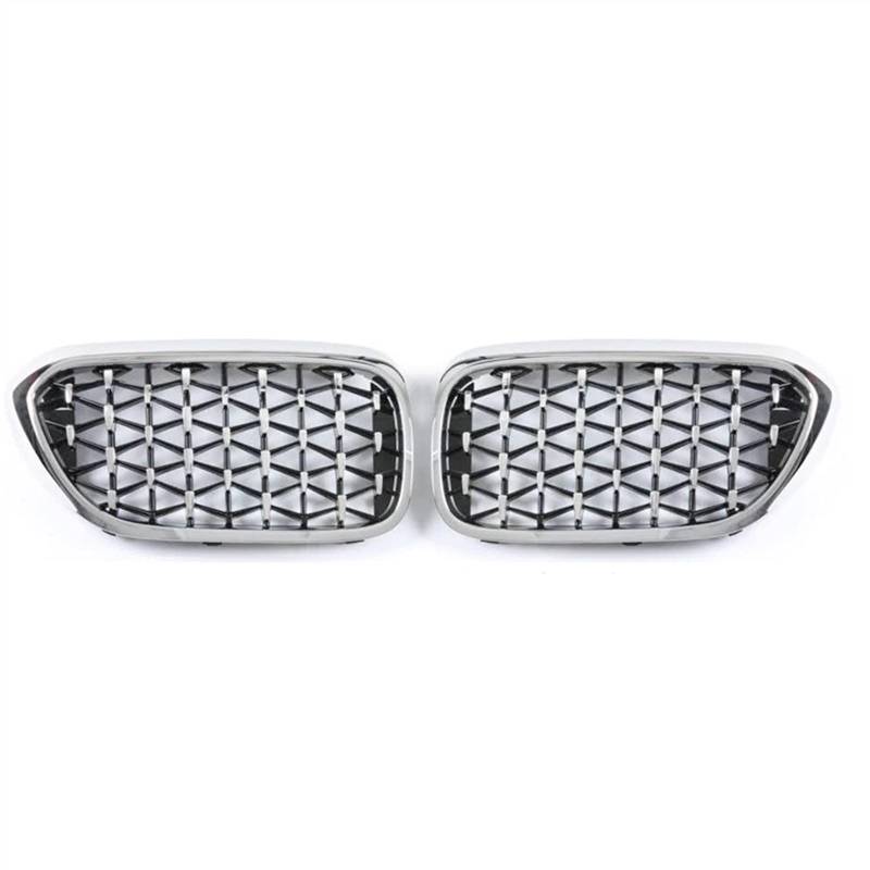 PUNICS Frontgrill Kompatibel Mit G30 G38 2018 2019 2020 Auto Front Niere Grilla Grills Lufteinlass Grill Stoßstange Obere Grillabdeckung(All Silver) von PUNICS