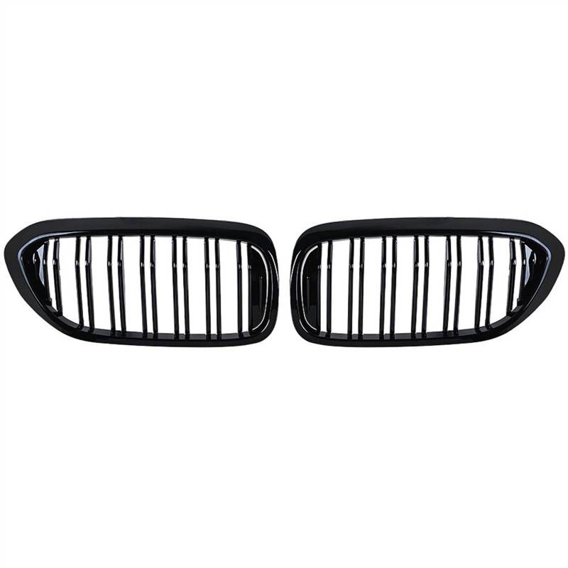 PUNICS Frontgrill Kompatibel Mit M5 G31 G30 G31 2016 2017 2018 2019 Auto-Stoßstangenhaube, Oberer Kühlergrill, Vordere Nierengitter, Lufteinlassgrill(Gloss Black) von PUNICS