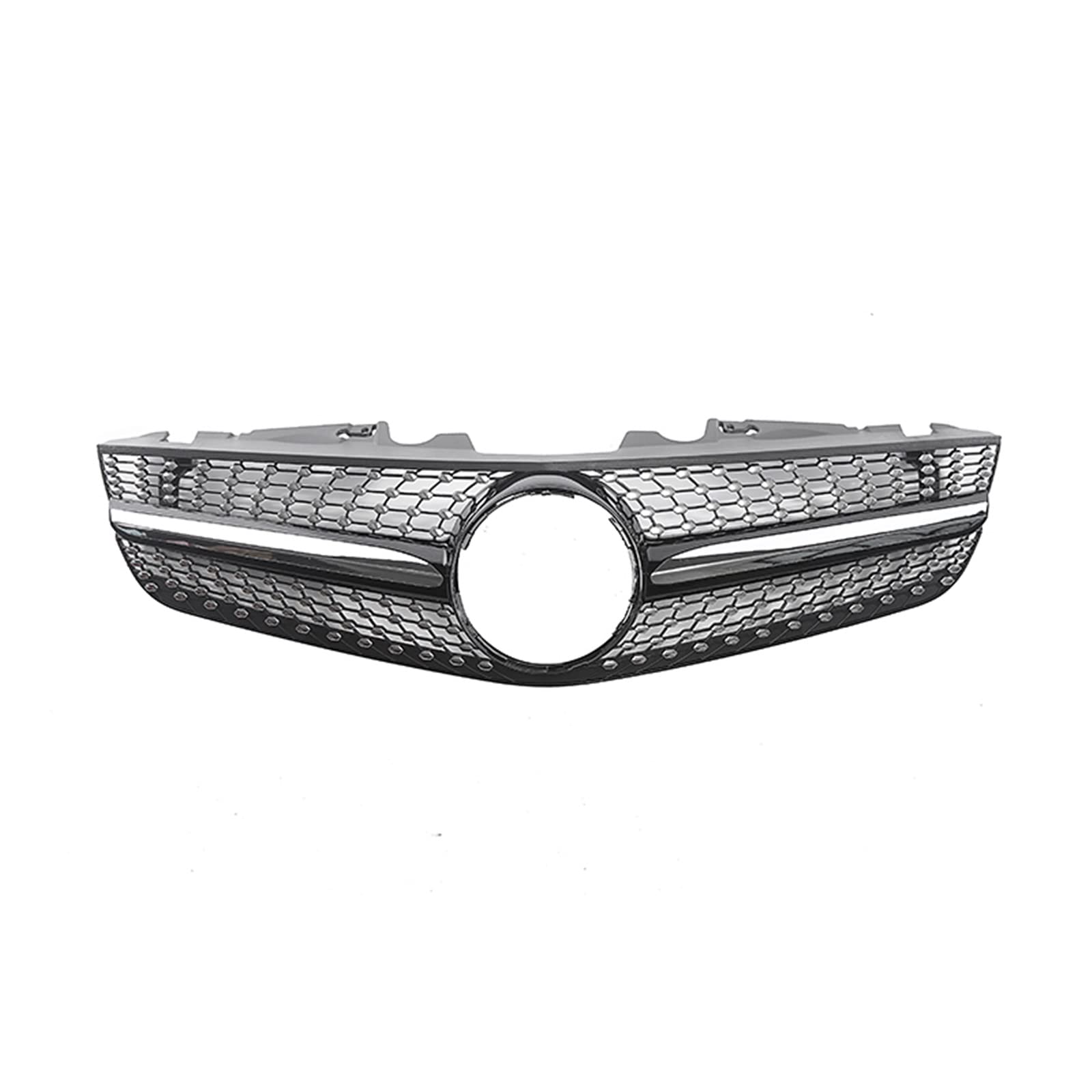 PUNICS Frontgrill Kompatibel Mit Mercedes Für Benz Für R230 SL500 SL550 SL600 SL-Klasse 2009 2010 2011 2012, Auto-Oberstoßstangenhaube, Mesh-Kühler-Entlüftungsgitter, Frontgrill von PUNICS