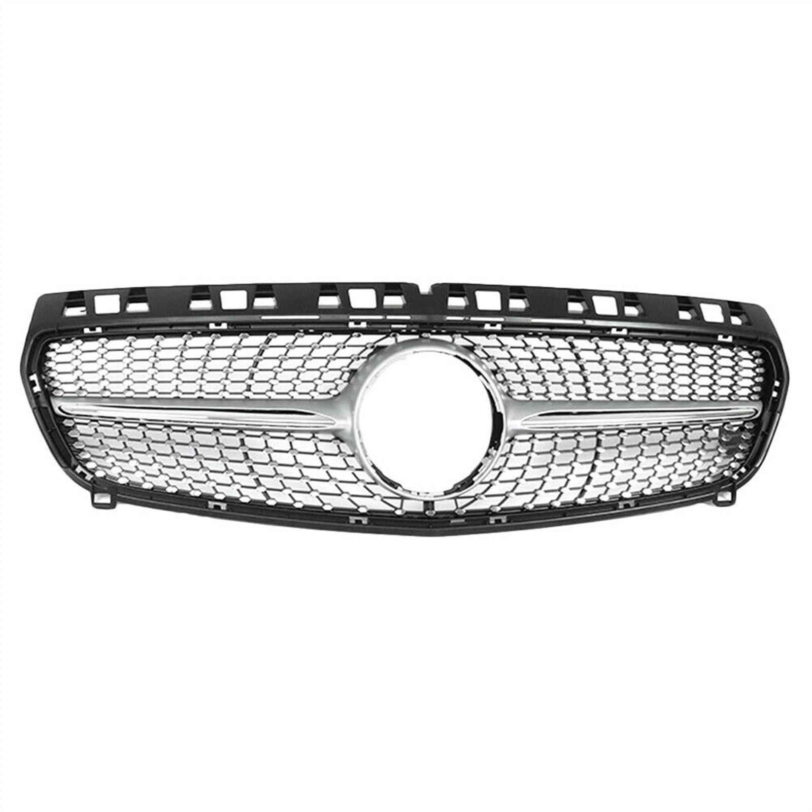 PUNICS Frontgrill Kompatibel Mit Mercedes Für Benz Für W176 A45 AMG A180 A200 A250 2013 2014 2015, Auto-Oberstoßstangenhaube, Netzgrill, Frontgrill, Autoteile von PUNICS