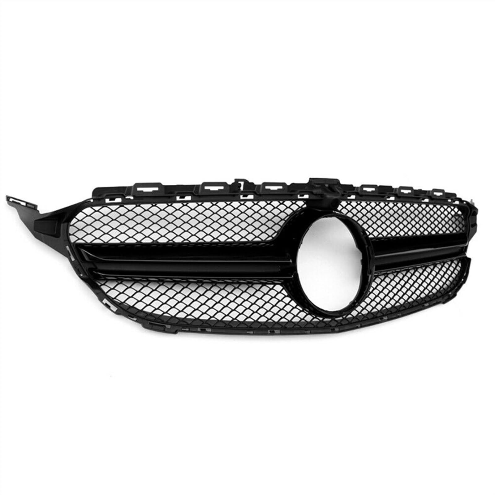 PUNICS Frontgrill Kompatibel Mit Mercedes Für Benz Für W205 C250 C350 C300 C200 C-Klasse 2015 2016 2017 2018 Mesh Grid Frontgrill Auto Obere Stoßstangenhaube(color1) von PUNICS