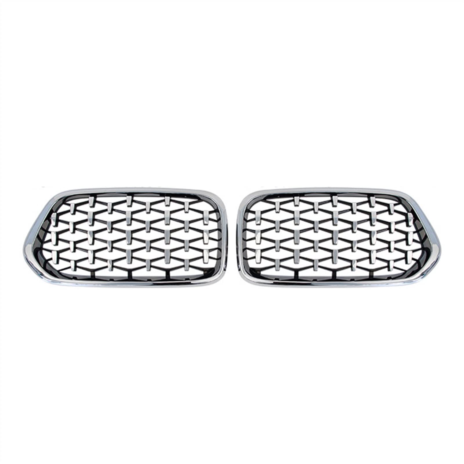 PUNICS Frontgrill Kompatibel Mit X2 F39 2018 2019 2020 2021 2022 Obere Kühlergrillabdeckung Lufteinlassgrill Stoßfängerhaube Auto-Front-Nierengitter(All Silver) von PUNICS