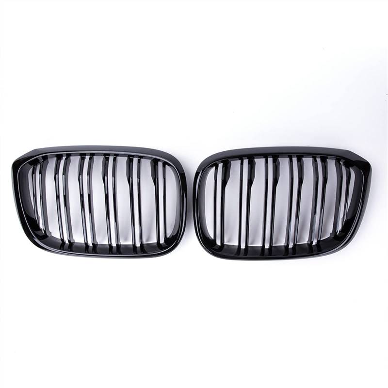 PUNICS Frontgrill Kompatibel Mit X3 F25 2010 2011 2012 2013 Nierengitter Lufteinlass Grill Auto Frontgitter Stoßstange Motorhaube Obere Gitterabdeckung(Gloss Black) von PUNICS