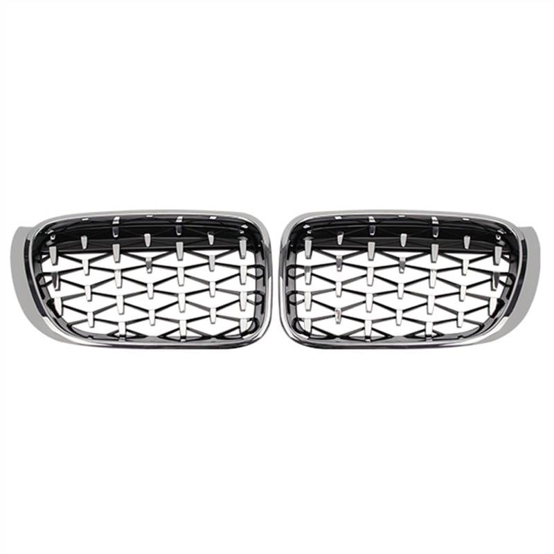 PUNICS Frontgrill Kompatibel Mit X3 X4 F25 F26 2014 2015 2016 2017 Nierengitter Lufteinlass Grill Auto Frontgitter Stoßstange Haube Obere Gitterabdeckung(Silver) von PUNICS