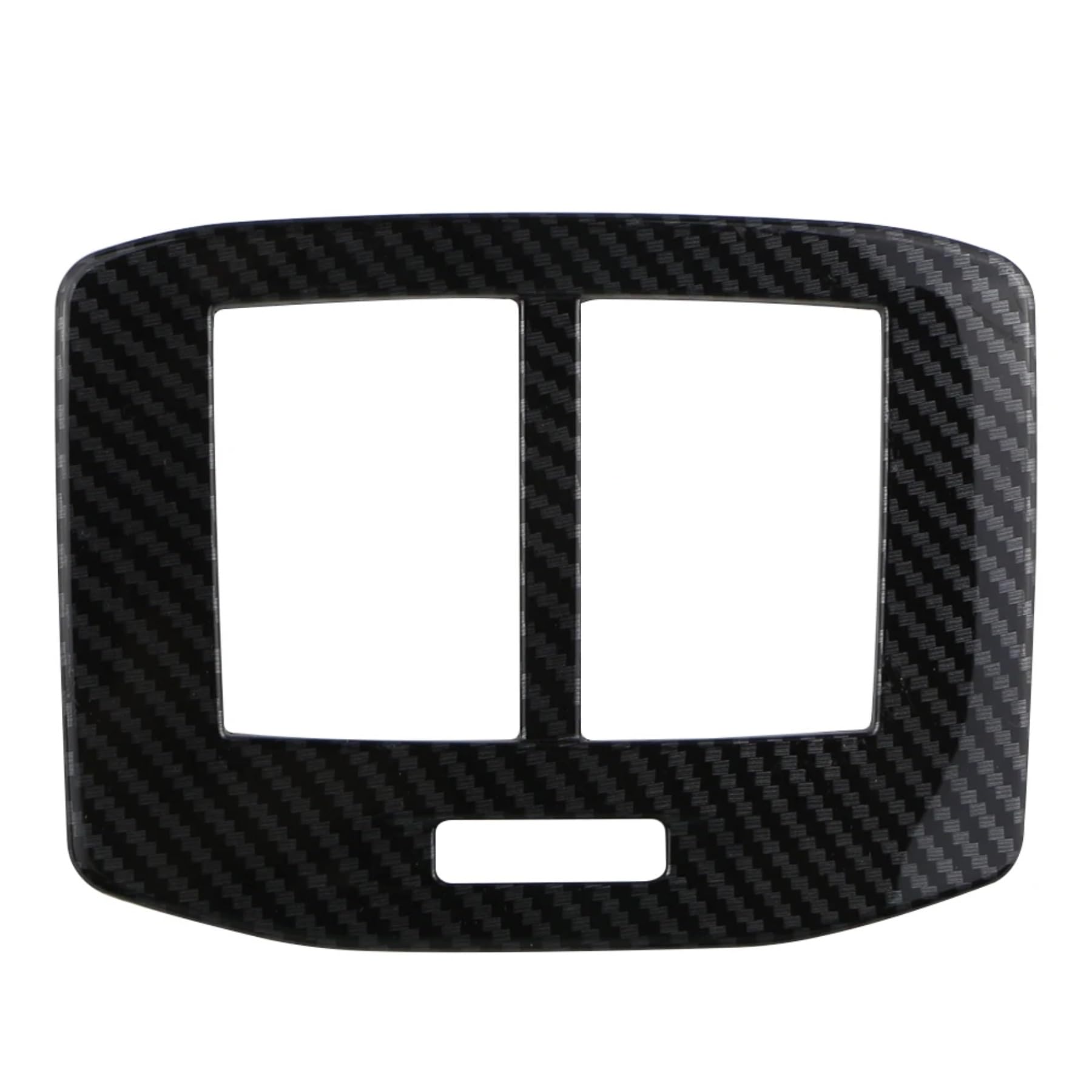 PUNICS Lüftungsschlitz Dekoration Kompatibel Mit VW Für T-ROC 2018 2019 2020 2021 2022 2023 Autozubehör Hintere Armlehne Air Vent Outlet Frame Cover Trims Aufkleber(Carbon Fiber) von PUNICS