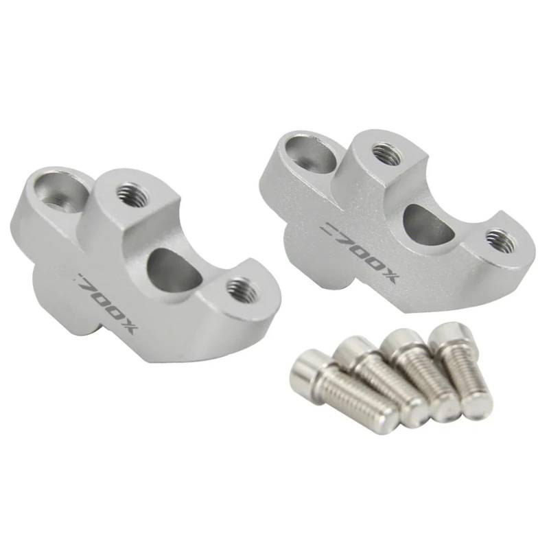 PUNICS Motorrad Lenker Riser Kompatibel Mit CB500F CB500X 2013 2014 2015 2016 2017 Motorradzubehör Riser Lift Lenkerklemme Lenker Riser Kit(Silver) von PUNICS