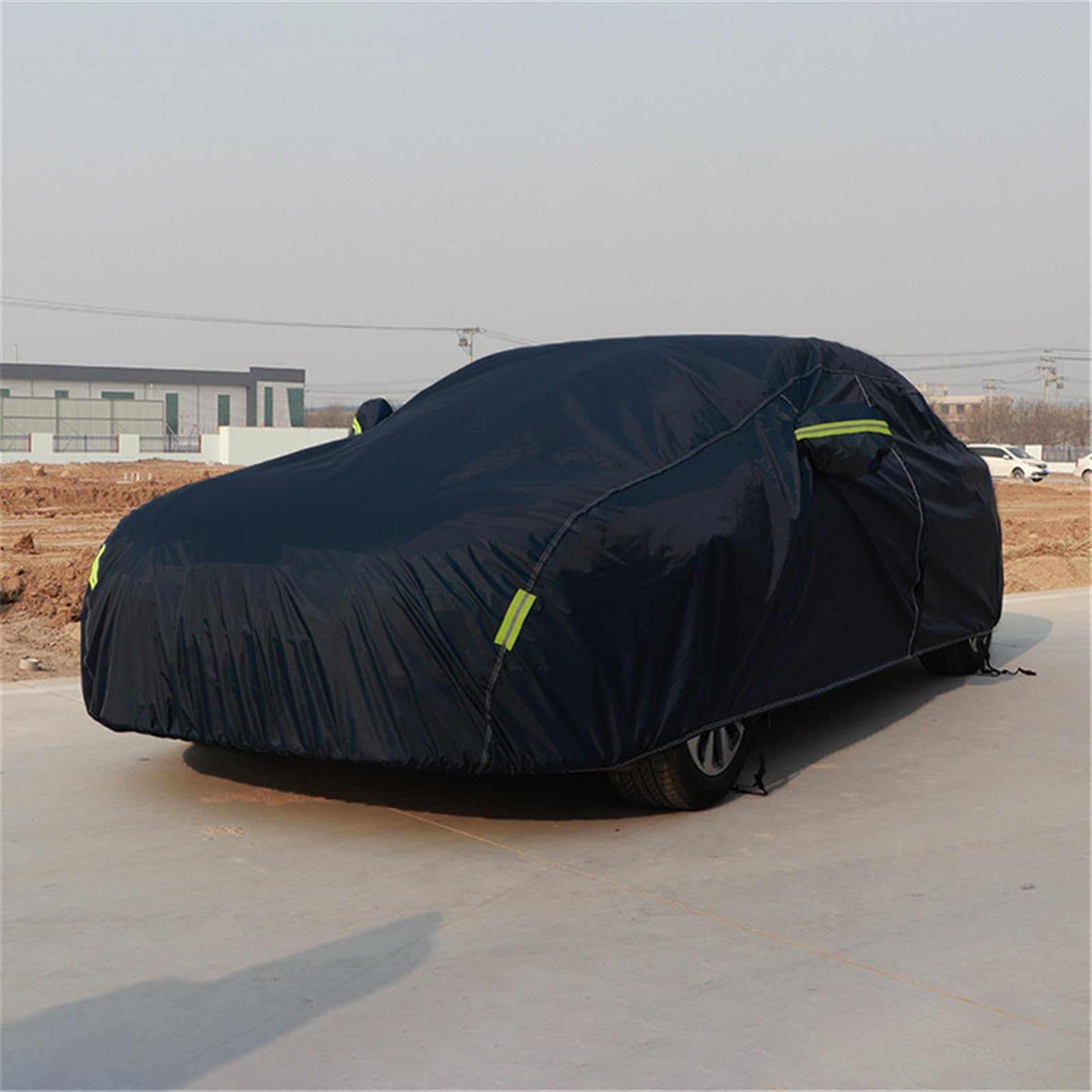 PUNICS Vollgarage Autoplane Kompatibel mit SUV Sedan Hatchbackover Universal Full Car Cover Outdoor Schnee EIS Sonnenschutz Abdeckung Auto Außenzubehör(2M) von PUNICS