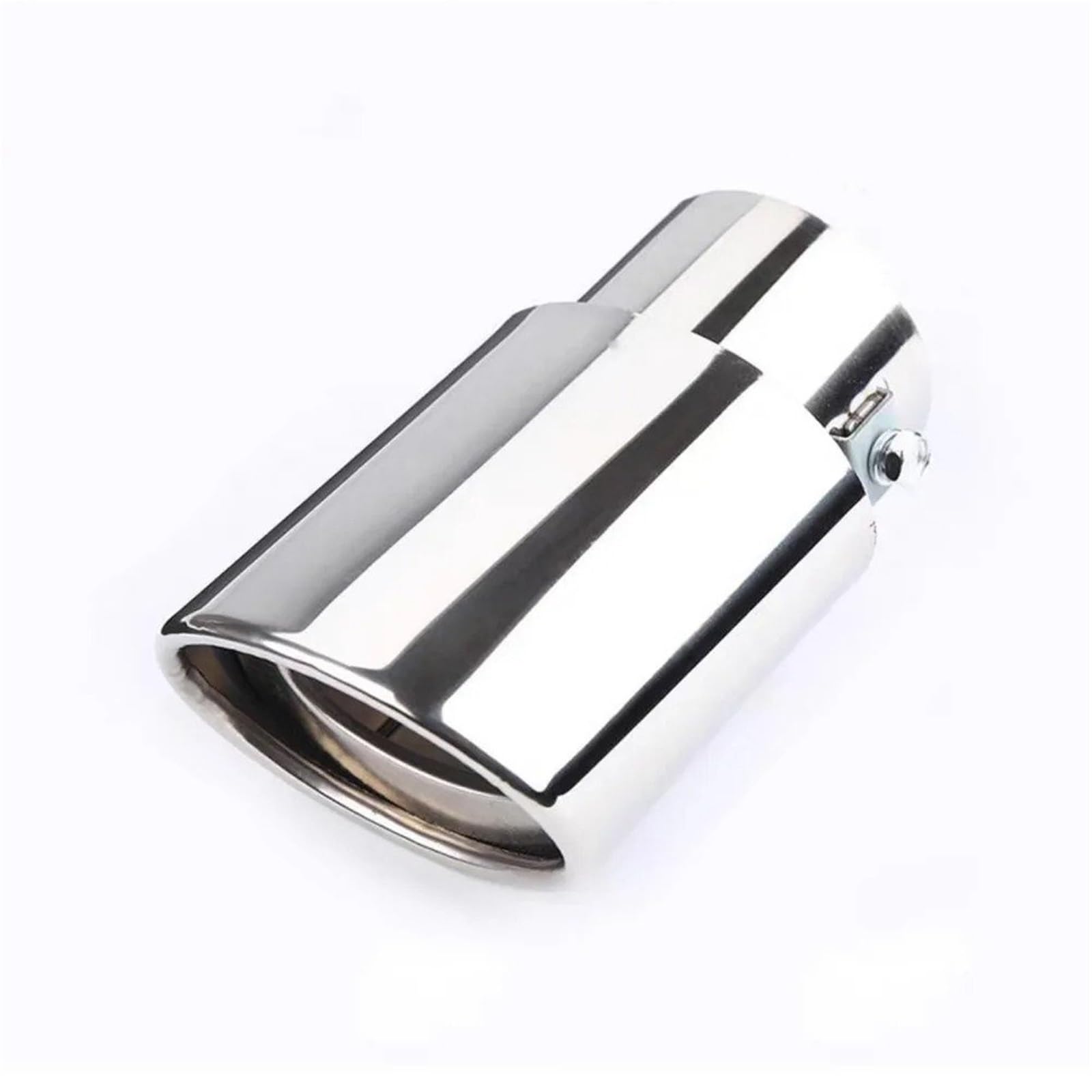 Abgasrohr Universal Auto Auto Auspuff Spitze Edelstahl Rohr Trim Modifizierte Auto Hinten Schwanz Throat Liner Zubehör Auto Abgasrohr(Straight-Silver) von PUQWRIM