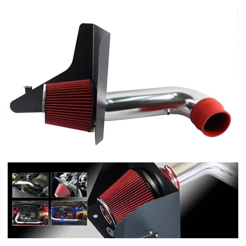 Ansaugrohr Für Chevrolet Für Camaro 6,2 L V8 2010-2011 2012 2013 2014 2015 Kraftfahrzeugteile Motor 4'' Cold Air Intake System Kit Hitzeschild Rotfilter Auto Ansaugschlauch von PUQWRIM