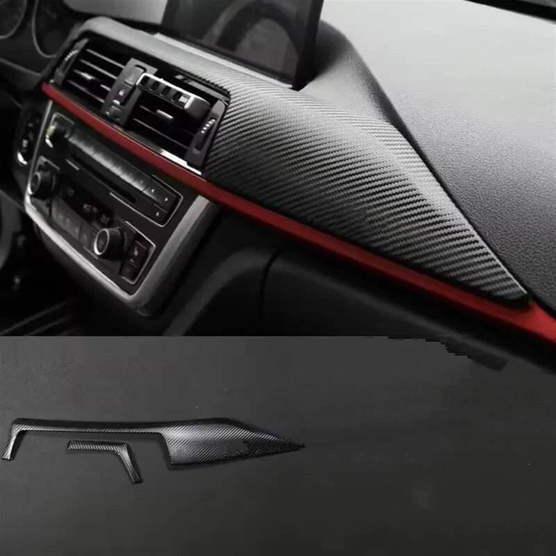 Automobilinnenraum Für 3 Serie Für F30 Für F31 Für F36 Aus Mittelkonsole Dashboard Panel Instrument Abdeckung Trim Auto Innen Zubehör Innenverkleidung Mittelkonsole(Carbon Leather Ger) von PUQWRIM