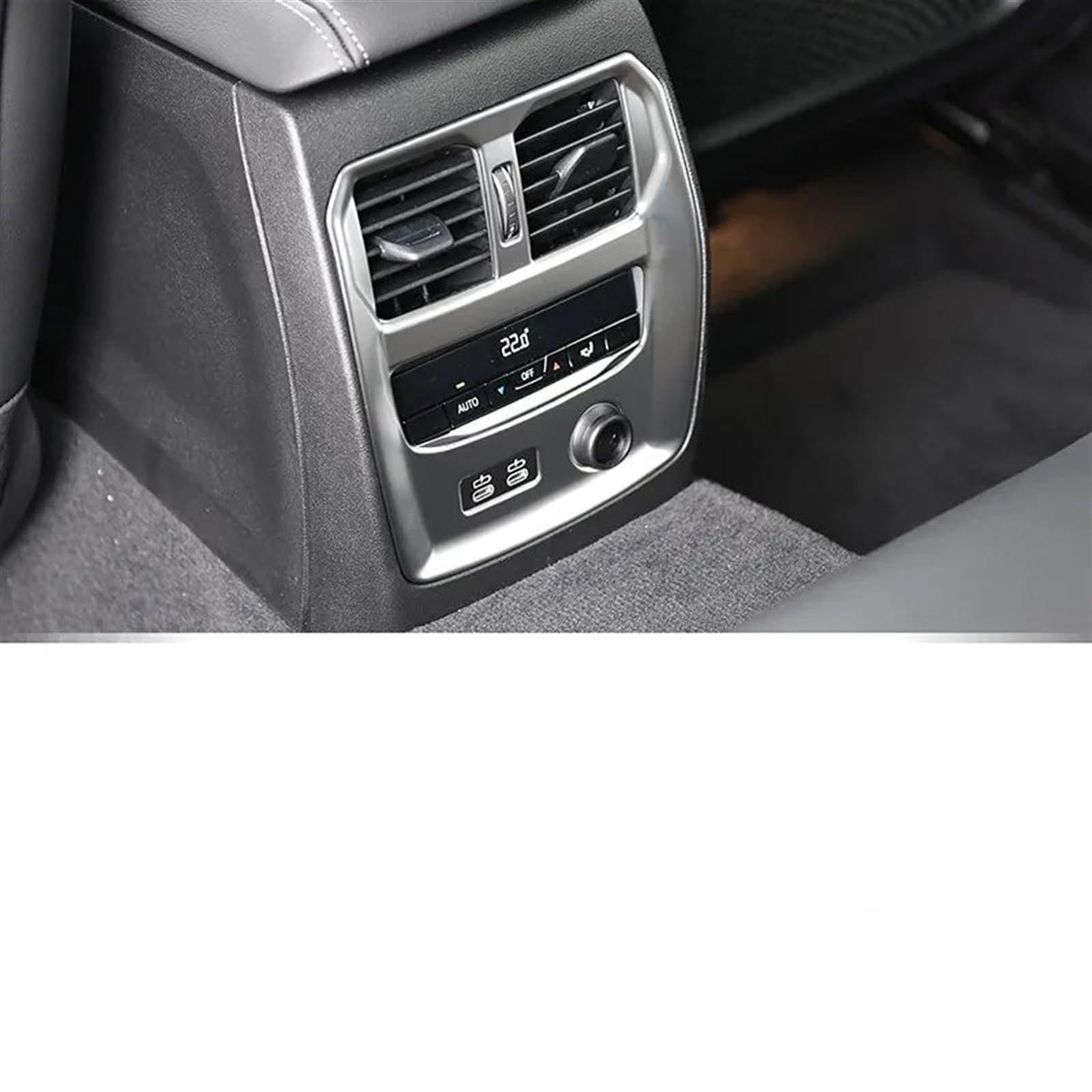 Automobilinnenraum Für 3 Serie Für G20 Für G28 2020 2021 2022 Klimaanlage Vent Abdeckung Trim Auto Styling Hinten Klimaanlage Outlet Rahmen Dekoration Innenverkleidung Mittelkonsole(B Silver) von PUQWRIM