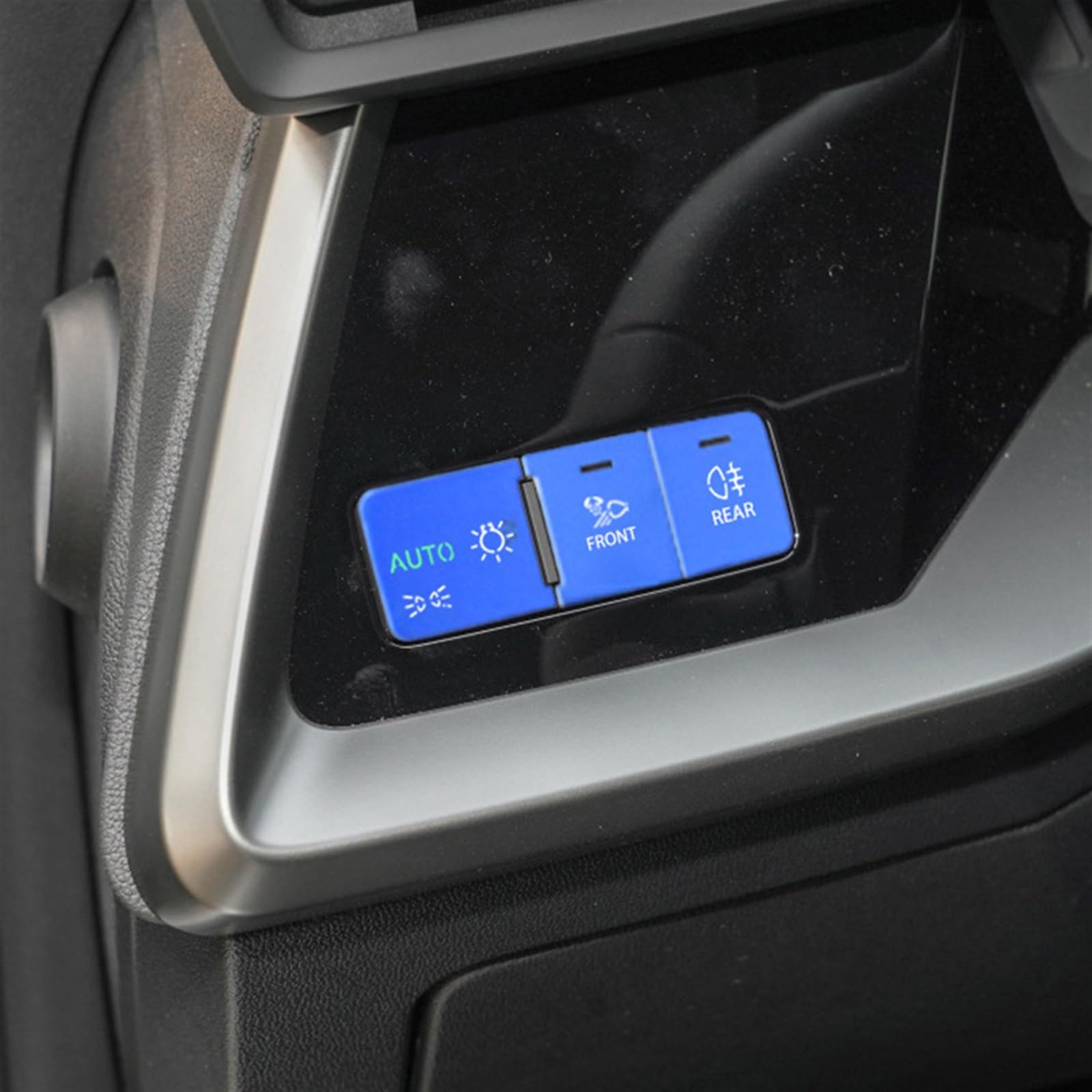 Automobilinnenraum Für A3 Für 8Y 2021 2022 2023 LHD Auto Control Taste Aufkleber Seite Zentrale Steuerung Panel Schutzhülle Auto Zubehör Innenverkleidung Mittelkonsole(Blue for LHD) von PUQWRIM