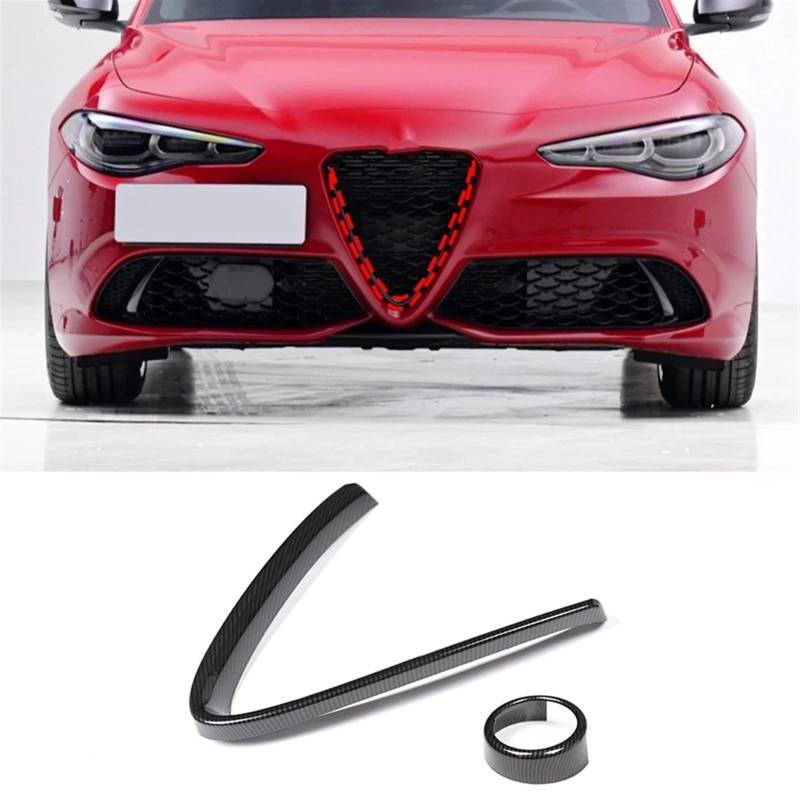 Automobilinnenraum Für Alfa Für Romeo Für Giulia 2017 2018 2019 2020 ABS Carbon Fiber Interior Kit Dashboard Konsole Gangschaltung Panel Dekoration Abdeckung Aufkleber Innenverkleidung Mittelkonsole(1 von PUQWRIM