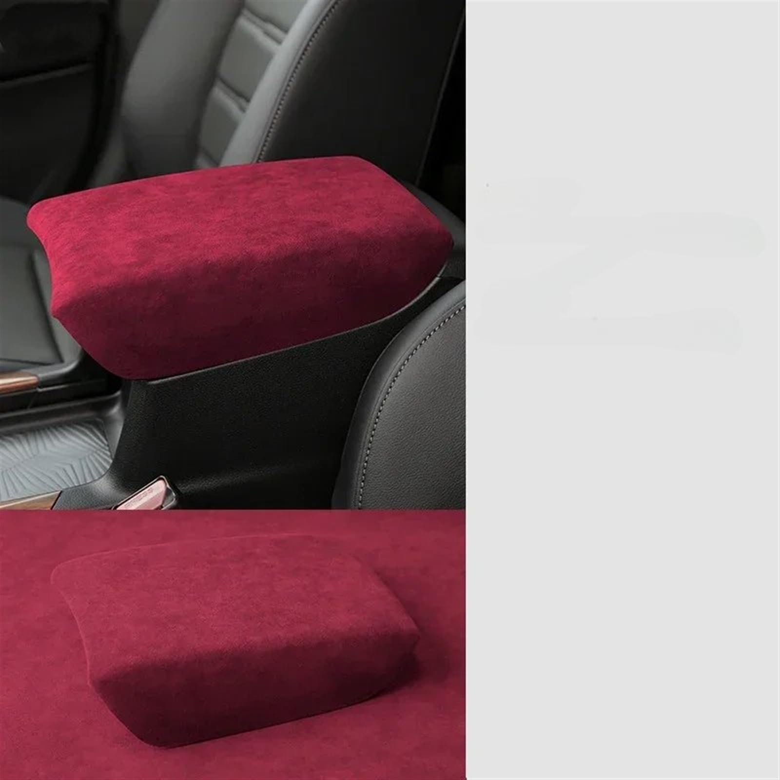 Automobilinnenraum Für CRV 2017 Innen Zubehör Wildleder Auto Center Console Armlehne Box Panel Trim Fall Schutz Abdeckung Innenverkleidung Mittelkonsole(Claret) von PUQWRIM