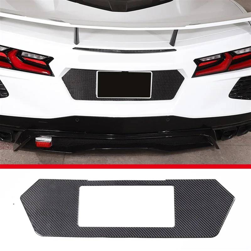 Automobilinnenraum Für Chevrolet Für Corvette Für C8 2020 2021 2022 2023 Weiche Carbon Faser Dash Trim Getriebe Shift Konsole Abdeckung Innen Aufkleber Auto Zubehör Innenverkleidung Mittelkonsole(32) von PUQWRIM